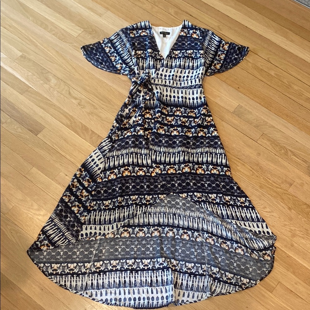 Jessica Simpson high low wrap maxi dress